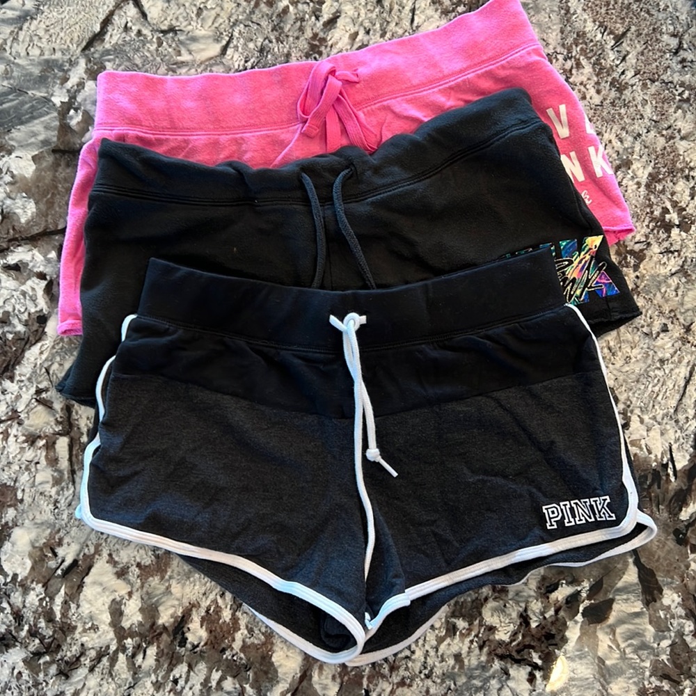 Victoria Secret PINK sweat shorts- 3 pairs